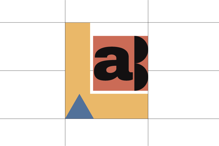 Ilustración estilo Bauhaus para el formato Lab branding & web design