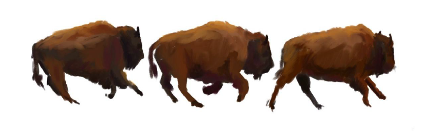 Miniaturas de bisontes